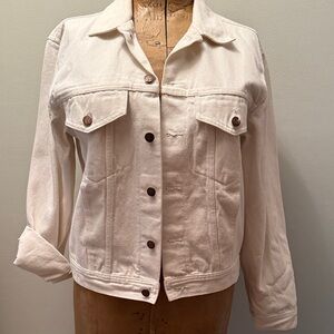 Elegant Cream Jean Jacket for Women